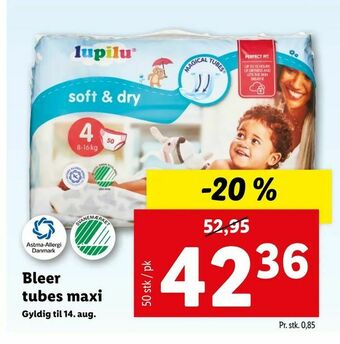 Let-Køb Bleer tubes maxi tilbud