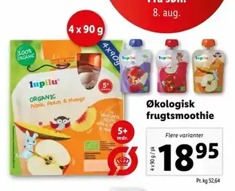 Let-Køb Økologisk frugtsmoothie tilbud