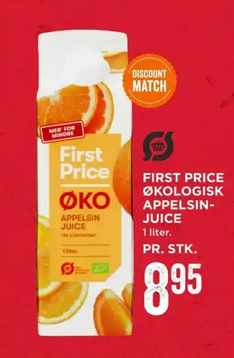 MENY First price økologisk appelsinjuice tilbud