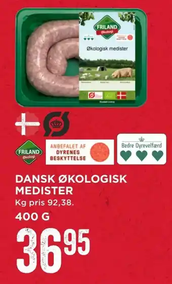 MENY Dansk økologisk medister tilbud