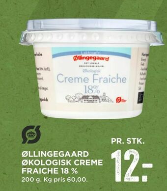 MENY Øllingegaard økologisk creme fraiche 18 % tilbud