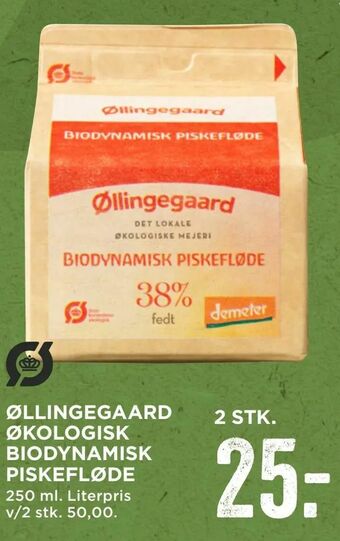 MENY Øllingegaard økologisk biodynamisk piskefløde tilbud