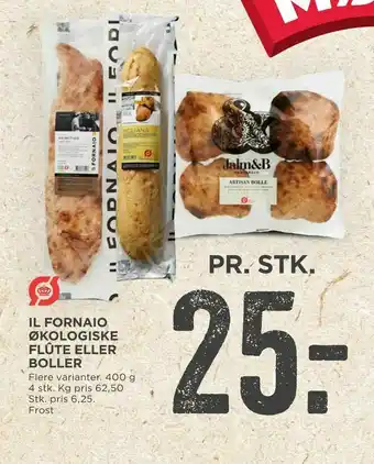 MENY Il fornaio økologiske flûte eller boller tilbud