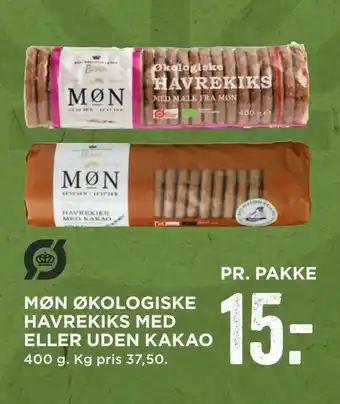 MENY Møn økologiske havrekiks med eller uden kakao tilbud