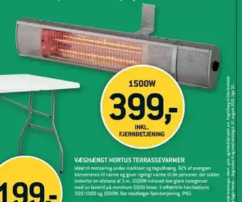 XL-BYG Væghængt hortus terrassevarmer tilbud