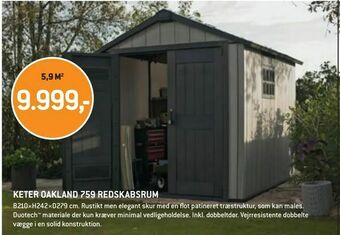 XL-BYG Keter oakland 759 redskabsrum tilbud