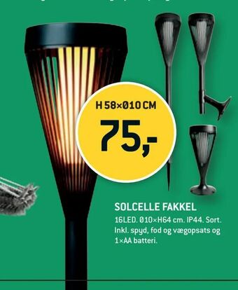 XL-BYG SOLCELLE FAKKEL tilbud
