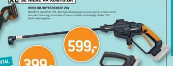 XL-BYG Worx højtryksrenser 20v tilbud