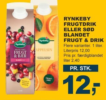 Let-Køb Rynkeby konc. frugtsaft frugt & bær tilbud