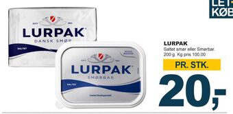 Let-Køb Lurpak smør saltet tilbud