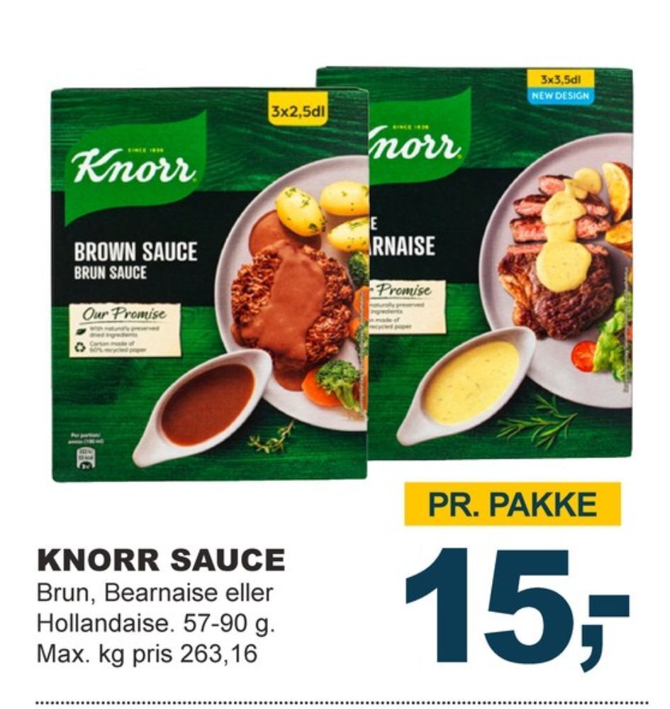 Knorr sauce pulver tilbud hos LetKøb