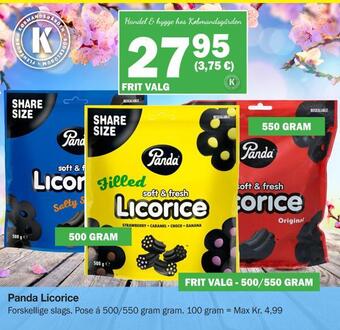 Købmandsgården Panda licorice tilbud