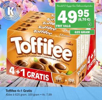 Købmandsgården Toffifee 4+1 gratis tilbud