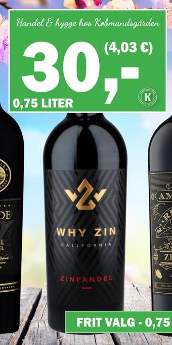 Købmandsgården Why zin zinfandel tilbud