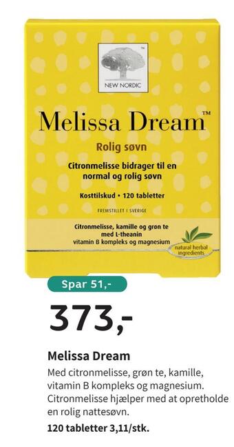 Helsam Melissa dream tilbud