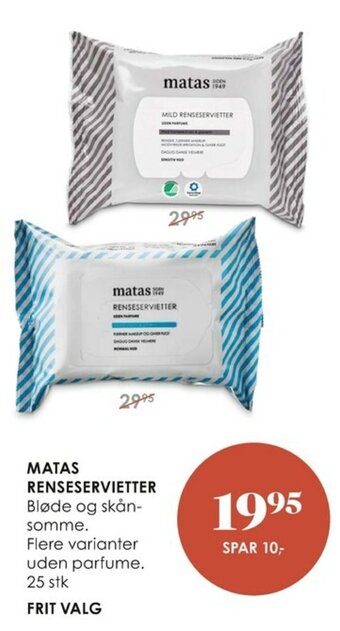 Matas Matas Renseservietter tilbud