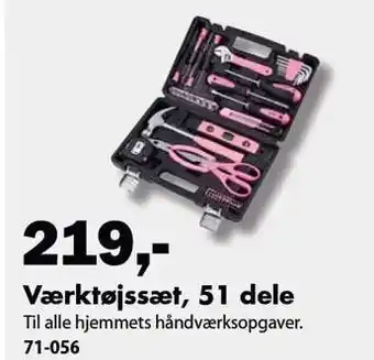 Biltema Værktøjssæt, 51 dele tilbud