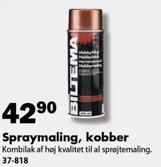 Biltema Spraymaling, kobber tilbud
