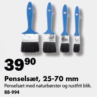 Penselsæt, 25-70 mm