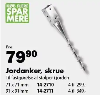 Biltema Jordanker, skrue tilbud