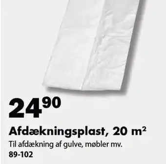 Afdækningsplast, 20 m
