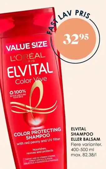 Matas Elvital Shampoo Eller Balsam 400-500 ml tilbud