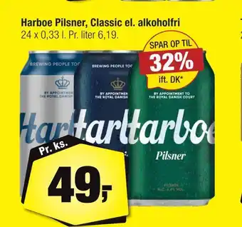 Calle Harboe pilsner, classic el. alkoholfri tilbud