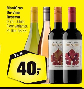 Calle Montgras de-vine reserva tilbud