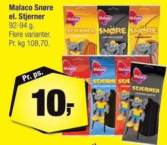 Calle Malaco snøre el. stjerner tilbud