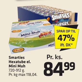 Fleggaard Smarties hexatube el. mini muh tilbud