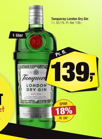 Calle Tanqueray london dry gin tilbud