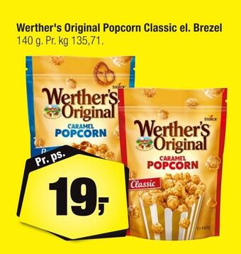 Calle Werther's original popcorn classic el. brezel tilbud