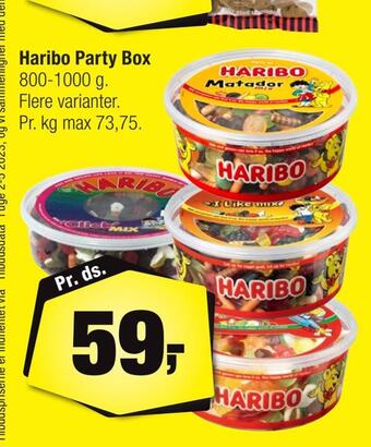 Calle Haribo party box tilbud
