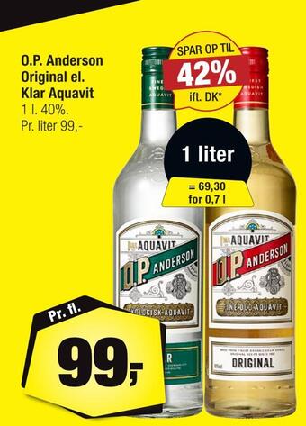 O.p. anderson original el. klar aquavit