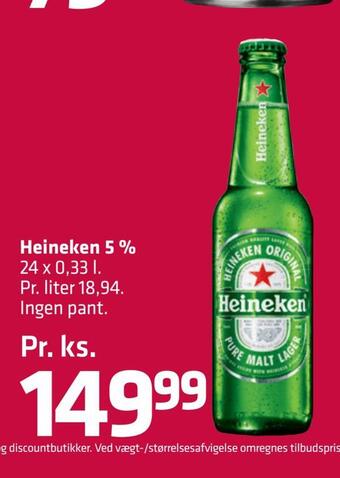 Fleggaard Heineken 5 % tilbud