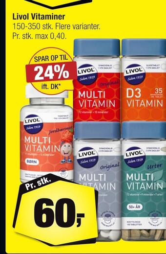 Calle Livol vitaminer tilbud