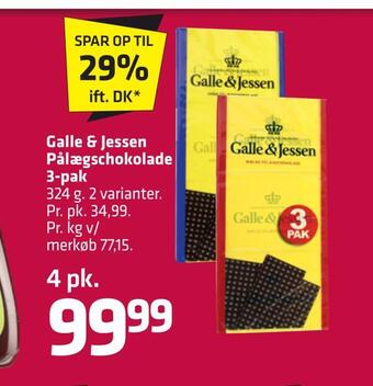 Fleggaard Galle & jessen pålægschokolade tilbud