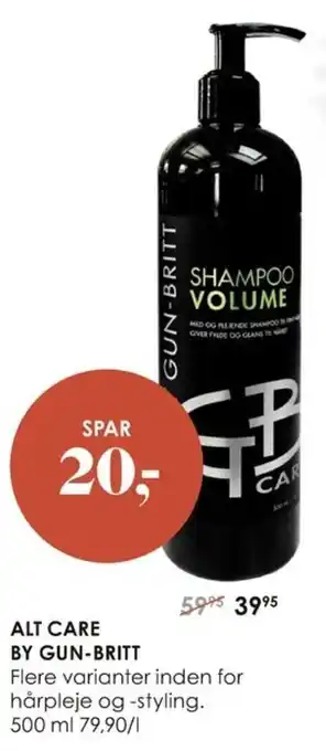 Matas Alt Care By Gun-Britt 500ml tilbud