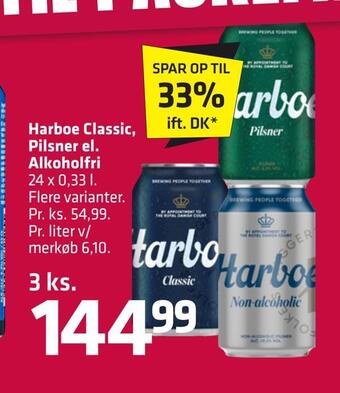 Fleggaard Harboe classic, pilsner el. alkoholfri tilbud