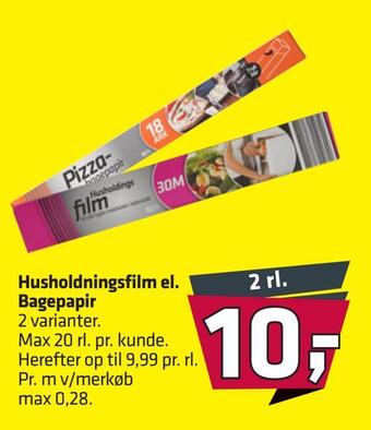 Husholdningsfilm el. bagepapir