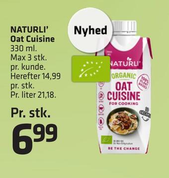 Fleggaard Naturli' oat cuisine tilbud