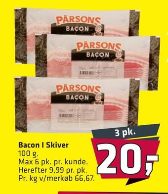 Fleggaard Bacon i skiver tilbud