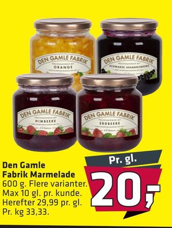 Fleggaard Den gamle fabrik marmelade tilbud
