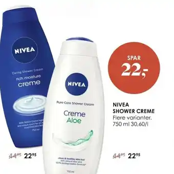 Matas Nivea Shower Creme 750ml tilbud