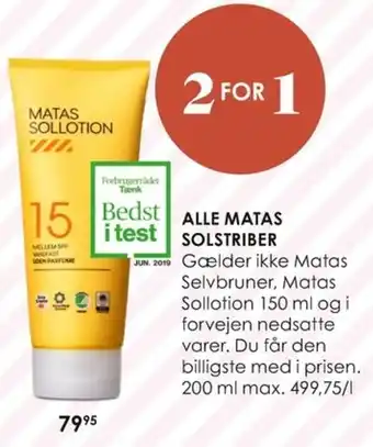 Matas Alle Matas Solstriber 200ml tilbud