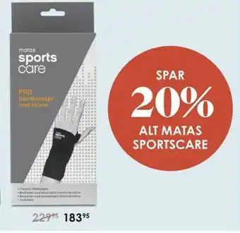 Matas Matras Sports Care Pro Håndbandage tilbud