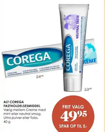 Matas Alt Corega Fastholdelsesmiddel 40g tilbud
