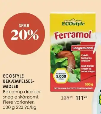 Matas Ecostyle Bekæmpelses-Midler 500g tilbud