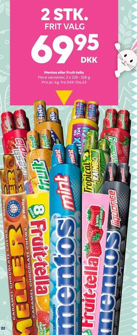 BorderShop Mentos eller fruit-tella tilbud