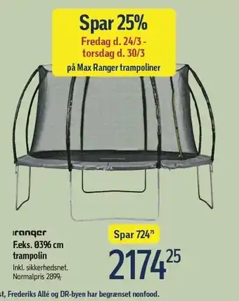 Spar 25 % på max ranger trampoliner